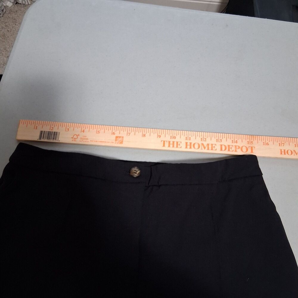 Reformation Wide Leg Ankle Pants Size 10 Black Tailored Minimalist USA Made - Picture 10 of 14